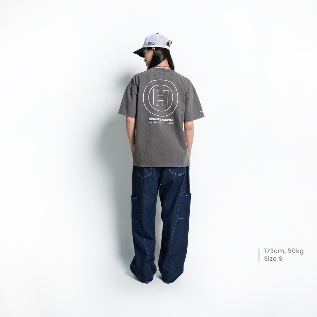 High Cultured Hyperion Logo Washed Boxy Tee - 1135
