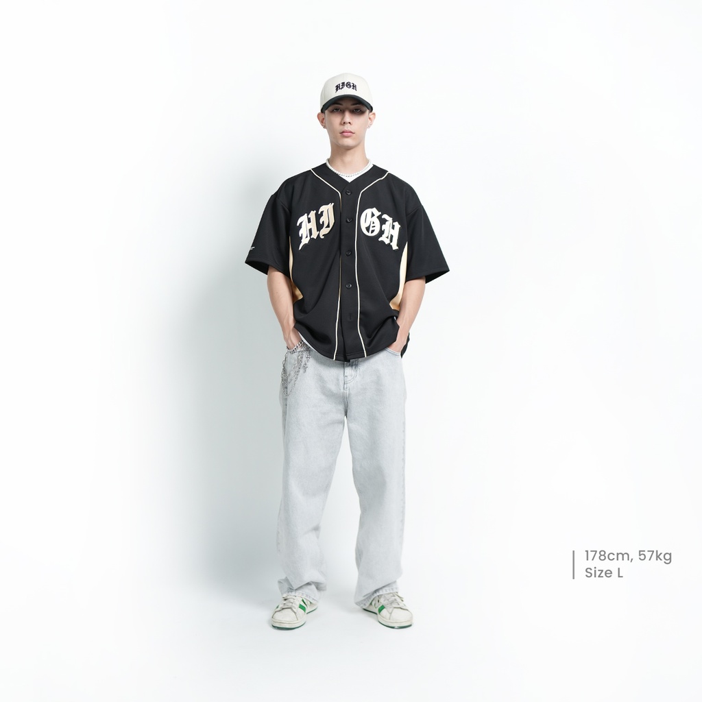 High Cultured Old English Trim Baseball Shirt - 91