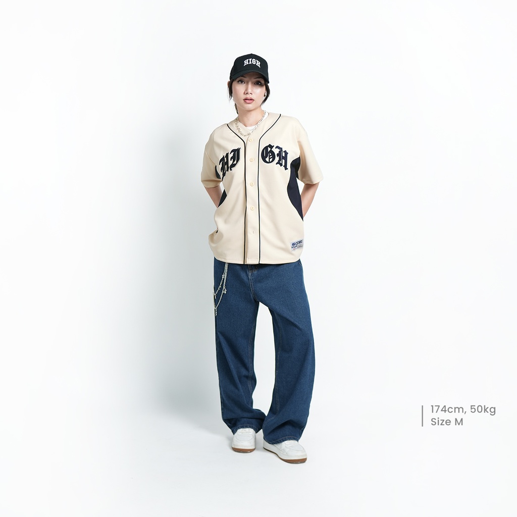 High Cultured Old English Trim Baseball Shirt - 91