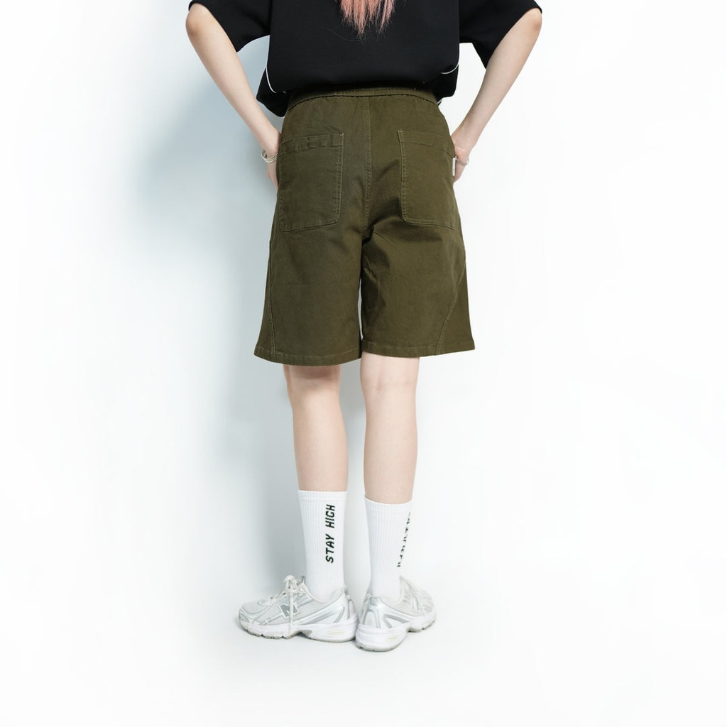 Classic Curve Panel Loose Short Pants - 118