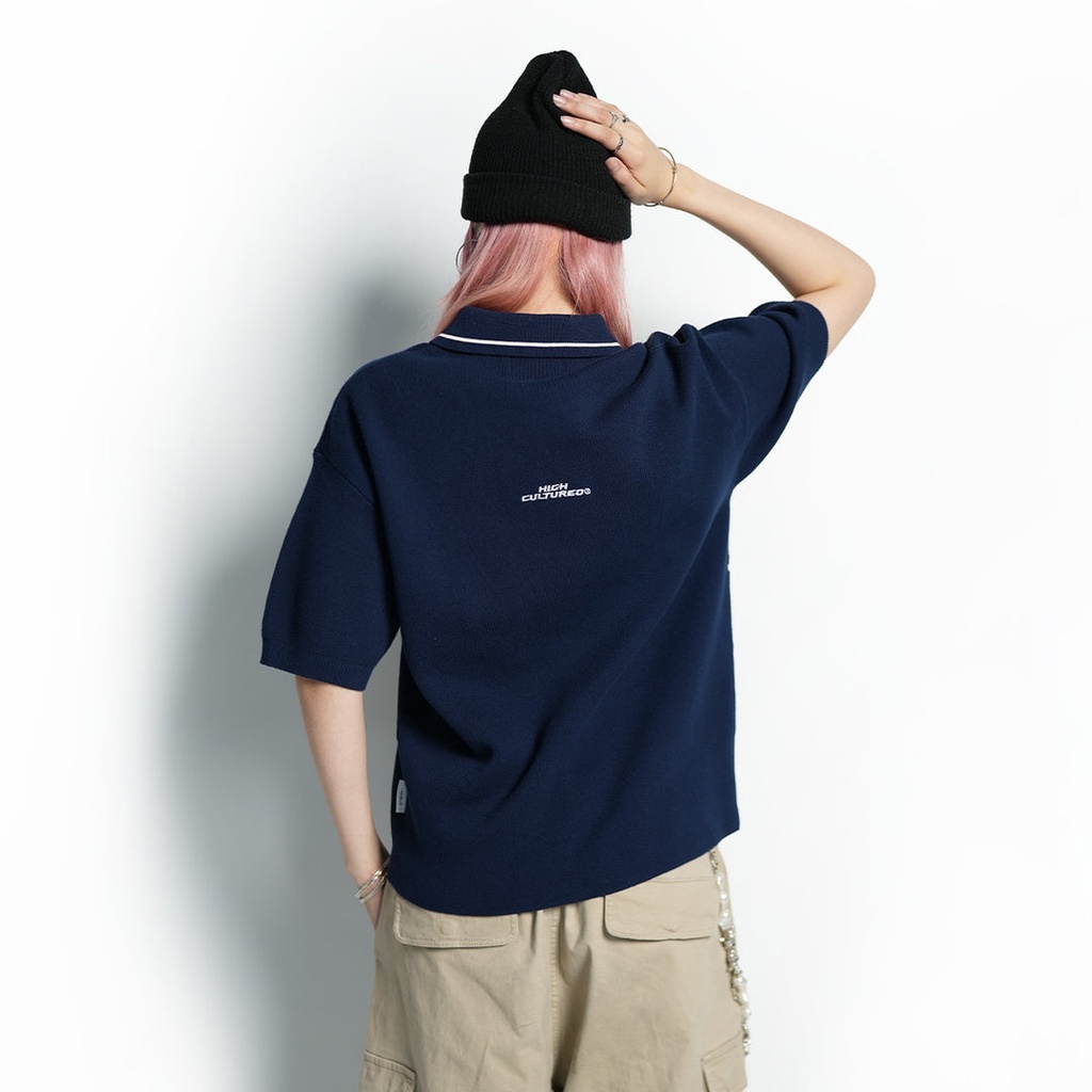 HIGH CULTURED Speedster Logo Knitted Polo Tee - 158
