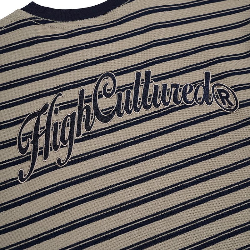 HIGH CULTURED Classic Waffle Stripes Tee - 1168