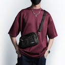 Full Grain Leather Crossbody Shoulder Bag - 77