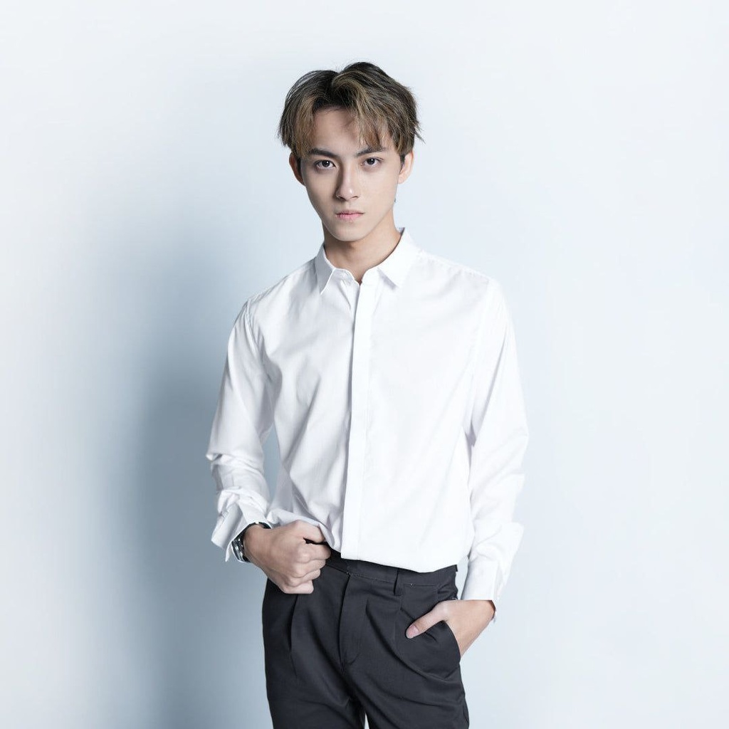Executive Hidden-Button Long Sleeve Shirt - 66 (White, S)