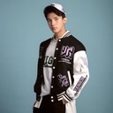 HIGH CULTURED x YG "RISE" Varsity Jacket - 531 ( Black )