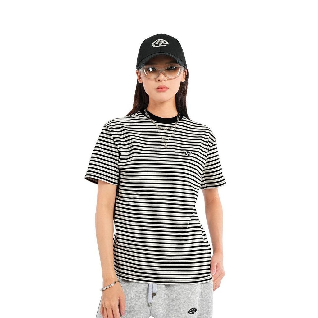HIGH CULTURED Brand Mark Chrome Striped Tee - 1199